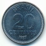 Brazil, 20 centavos, 1987
