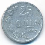Luxemburg, 25 centimes, 1957