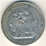 Hungary, 5 korona, 1907