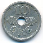 Denmark, 10 ore, 1924