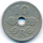 Denmark, 10 ore, 1929