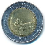 Италия, 500 лир (1982 г.)