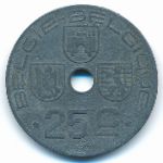 Belgium, 25 centimes, 1943
