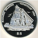 Kiribati, 5 dollars, 1999