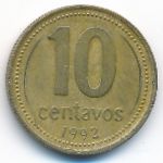Аргентина, 10 сентаво (1992 г.)