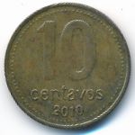 Аргентина, 10 сентаво (2007–2010 г.)