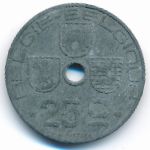 Belgium, 25 centimes, 1943