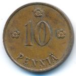 Finland, 10 pennia, 1936