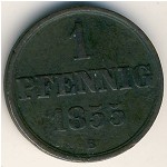 Hannover, 1 pfennig, 1853–1856