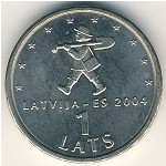 Latvia, 1 lats, 2004