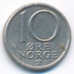 Norway, 10 ore, 1976