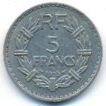 Франция, 5 франков (1933&ndash;1938 г.)
