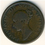 Nova Scotia, 1/2 penny, 1840–1843