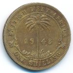 Британская Западная Африка, 1 шиллинг (1938–1947 г.)