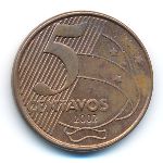 Brazil, 5 centavos, 2002