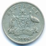 Австралия, 6 пенсов (1956&ndash;1963 г.)