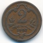 Австрия, 2 геллера (1907 г.)