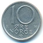 Norway, 10 ore, 1985