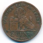 Belgium, 2 centimes, 1905