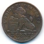 Belgium, 2 centimes, 1909