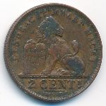 Belgium, 2 centimes, 1911