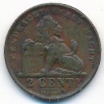 Belgium, 2 centimes, 1911
