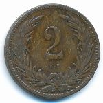 Венгрия, 2 филлера (1898 г.)