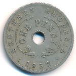 Южная Родезия, 1 пенни (1937–1942 г.)