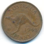 Австралия, 1 пенни (1941–1948 г.)