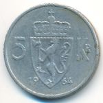 Норвегия, 5 крон (1964 г.)