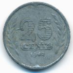 Нидерланды, 25 центов (1942 г.)
