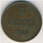 Finland, 5 pennia, 1888–1892