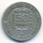 Западная Африка, 50 франков (2002 г.)