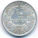 Германия, 1/2 марки (1905–1918 г.)