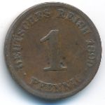 Германия, 1 пфенниг (1890 г.)