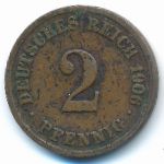 Германия, 2 пфеннига (1906 г.)