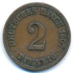 Германия, 2 пфеннига (1907 г.)