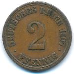 Германия, 2 пфеннига (1907 г.)