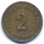 Германия, 2 пфеннига (1907 г.)