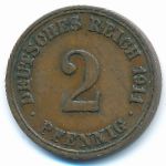 Германия, 2 пфеннига (1911 г.)