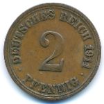 Германия, 2 пфеннига (1911 г.)