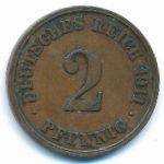 Германия, 2 пфеннига (1911 г.)