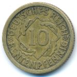 Веймарская республика, 10 рентенпфеннигов (1924 г.)