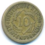 Веймарская республика, 10 рентенпфеннигов (1924 г.)