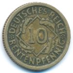 Веймарская республика, 10 рентенпфеннигов (1924 г.)