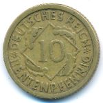 Веймарская республика, 10 рентенпфеннигов (1924 г.)