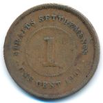 Стрейтс-Сетлментс, 1 цент (1887–1901 г.)