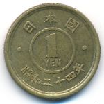 Япония, 1 иена (1949 г.)
