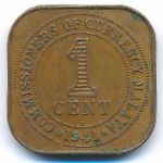 Malaya, 1 cent, 1941