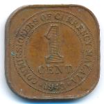 Малайя, 1 цент (1943 г.)